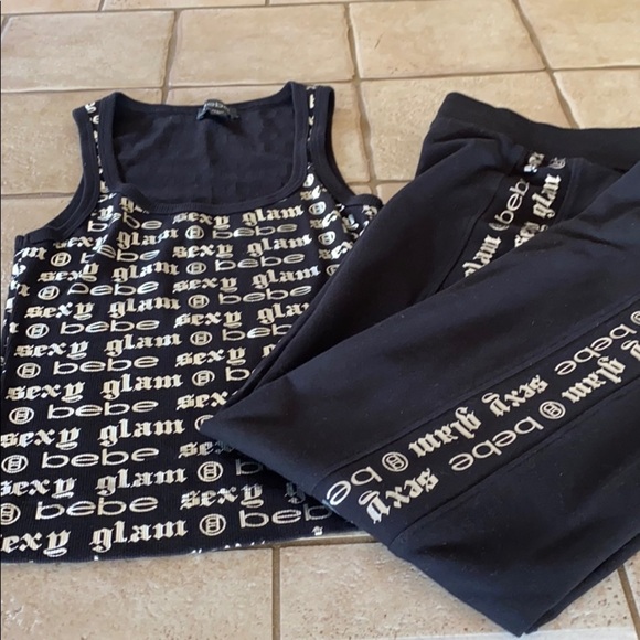 Bebe Tank & Pants Sweat Suit - Picture 1 of 4